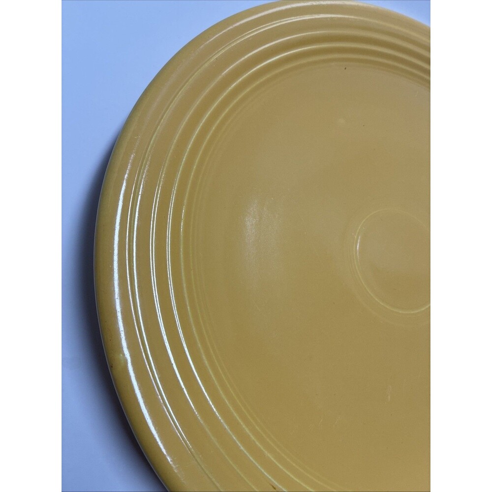 Vintage Fiesta Original Yellow 12" Round Chop Plate Platter Fiestaware 1936-1969 - Picture 2 of 5